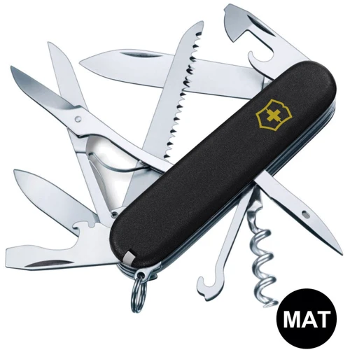 Мультитул Victorinox HUNTSMAN MAT чорний матовий лак із жовтим лого (Vx13713.3_M0008p): Кількість функцій 15