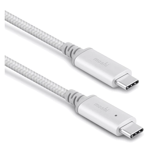 Кабель Moshi Cable USB-C to USB-C with Smart LED Integra 2m Jet Silver (99MO084245): Тип USB-C - USB-C