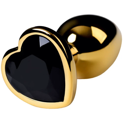 Анальная пробка с кристаллом Metal By Toyfa Gold anal plug Tourmaline