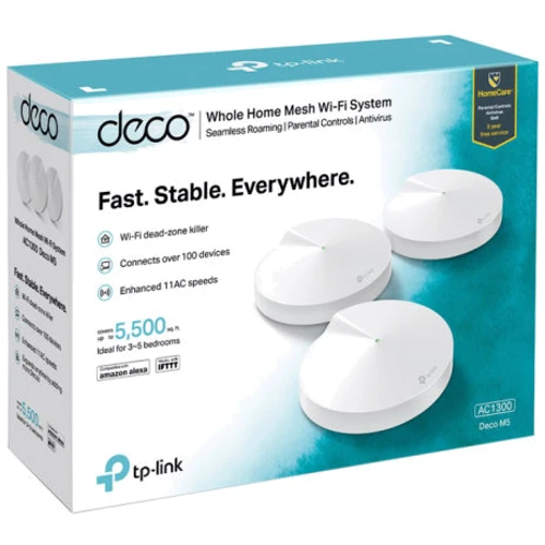 Маршрутизатор Wi-Fi TP-Link Deco P7 3 pcs AC1300+AV600: Интерфейс подключения (LAN-порт) 1x 10/100/1000 Ethernet