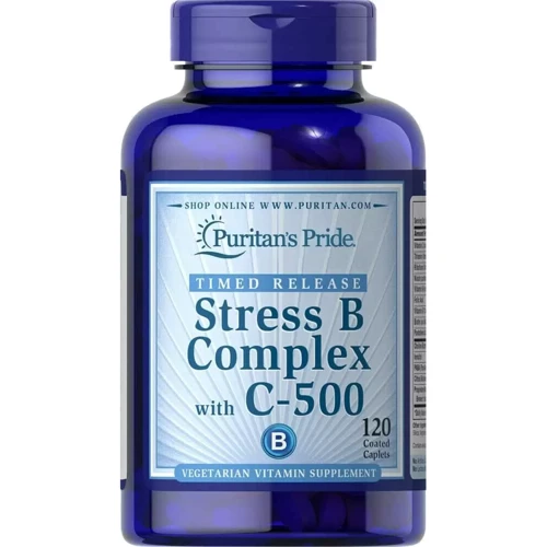 Puritan's Pride Stress Vitamin B-Complex with Vitamin C-500 Timed Release Комплекс витаминов В и С 120 капсул
