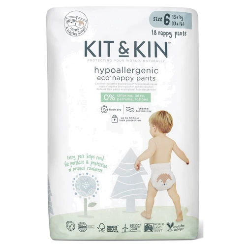 Подгузники-трусики Kit&Kin 6 (15+) 18 шт.