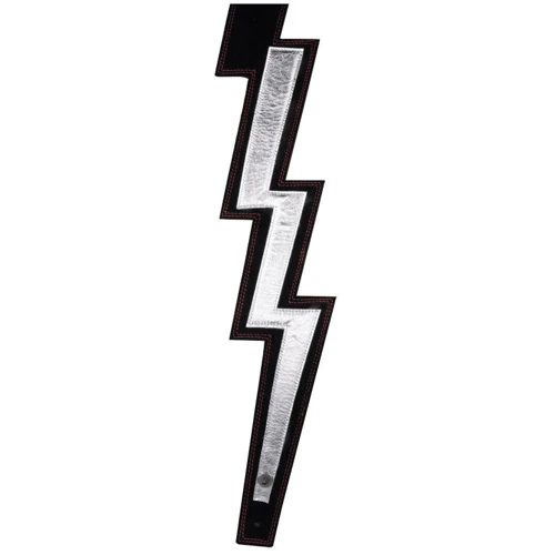 Ремень гитарный D`ADDARIO 25LNBT00 Lightning Bolt Suede Guitar Strap (Silver): Тип Ремни