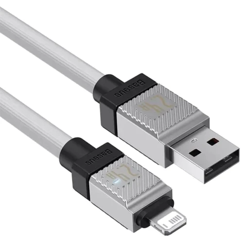 Кабель Baseus USB Cable to Lightning CoolPlay Series Fast Charging 2.4A 2m White (CAKW000502) фото 5