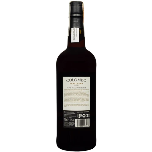 Вино Colombo Madeira Medium Rich біле напівсолодке кріплене 0.75 л (FSH_5601889003448): Країна виробник Португалия