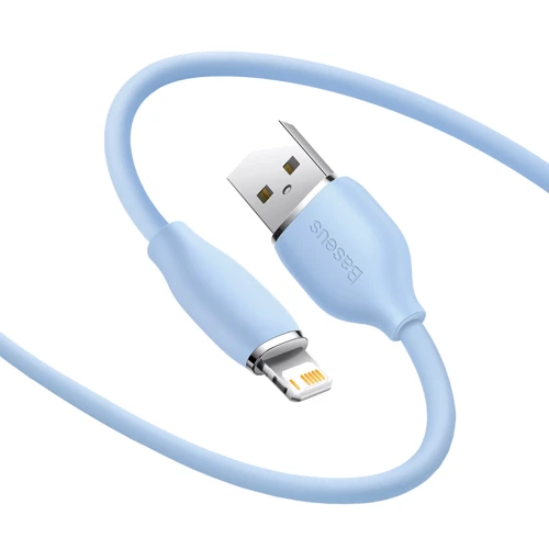 Кабель Baseus USB Cable to Lightning Jelly Liquid Silica Gel 2.4A 2m Blue (CAGD000103): Длина 2 м