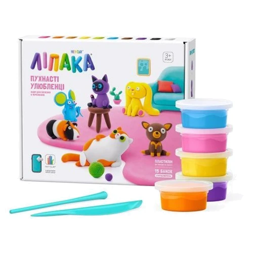 Меганабір пластиліну Ліпака Пухнасті улюбленці (15023-UA01)