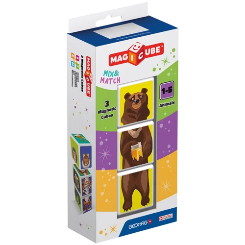 Geomag MAGICUBE Animals 3 cubes | Магнитные кубики Животные