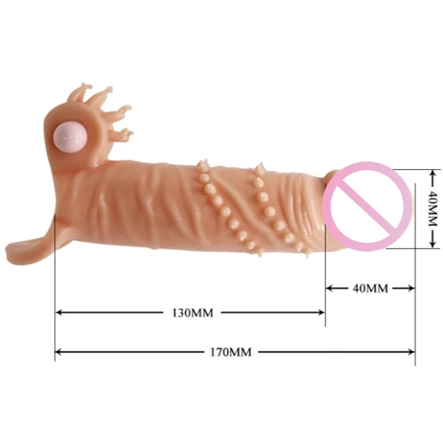 Насадка на член LYBAILE Pretty Love Connor Penis Extended Sleeve Flesh Vibro
