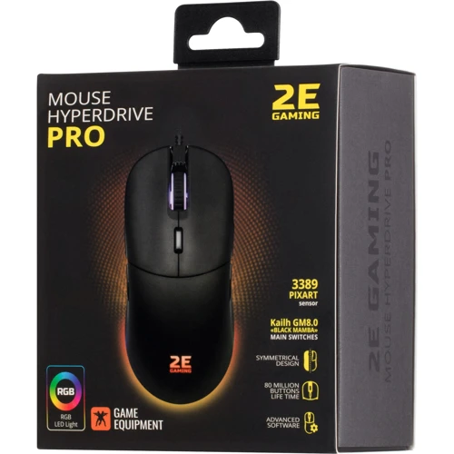 Мышь 2E HyperDrive Pro RGB Black (2E-MGHDPR-BK): Интерфейс подключения USB