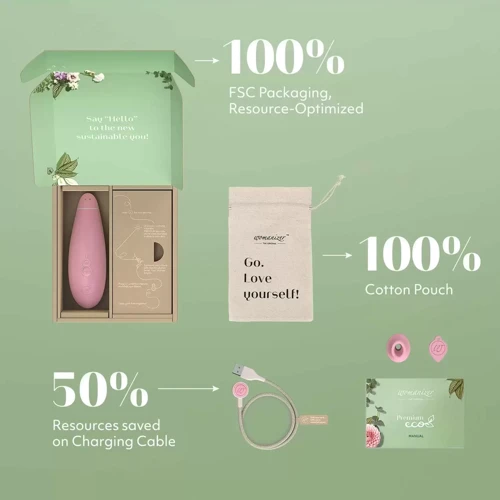 Клиторальный стимулятор Womanizer Premium Eco rose