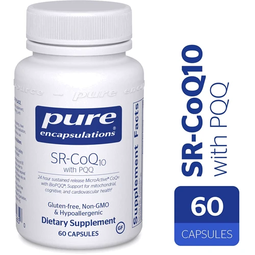 Pure Encapsulations SR-CoQ10 with PQQ 60 caps SR-Коэнзим Q10 c пирролохинолинхиноном (PE-01265)