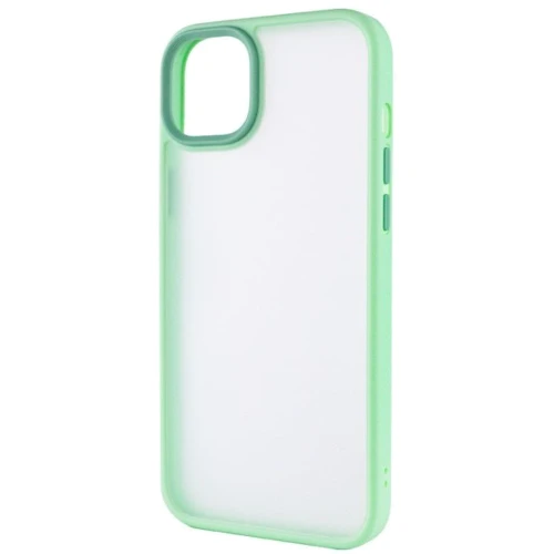 Чехол для iPhone Mobile Case TPU+PC Metal Buttons Mint for iPhone 14 Plus: Материалы поликарбонат и полиуретан