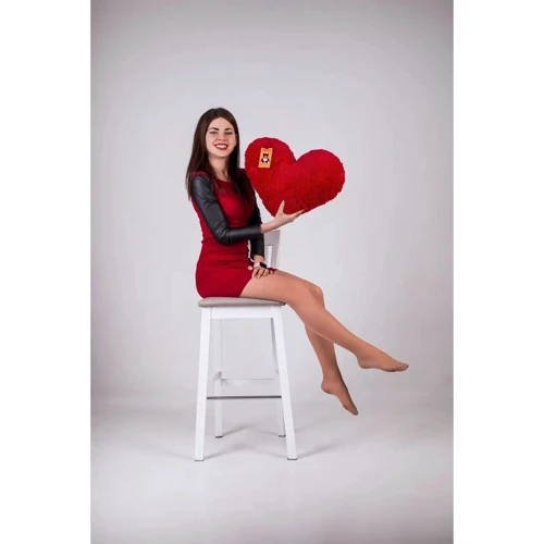 М'яка іграшка Подушка "Серце" 50 см червоний