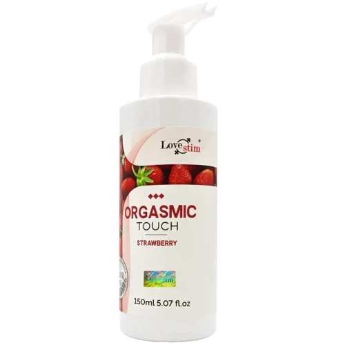 Лубрикант и массажный гель 2в1 с возбуждающим эффектом LoveStim - Orgasmic Touch Strawberry, 150 ml