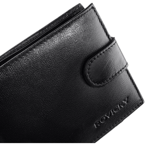 Мужское портмоне ROVICKY черное (DNKR-RM-11L-GCL-black): Материал Натуральная кожа