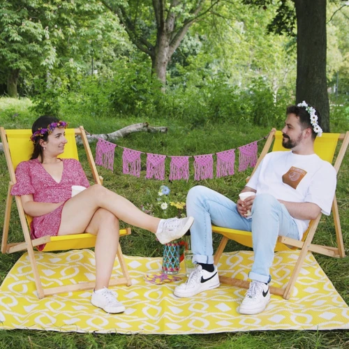 Украшение помещений Желтый тканный ковер Talking Tables серии Boho (BOHO-RUG-YEL) фото 3
