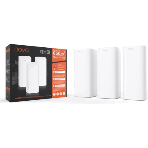 Маршрутизатор Wi-Fi Tenda MX12 3-pack (MX12-KIT-3): Интерфейс подключения (LAN-порт) 3x10/100/1000 Мбит/с
