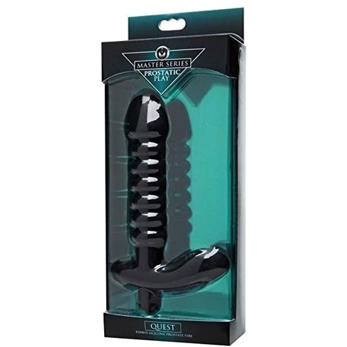 Prostatic Play Quest Ribbed Silicone Prostate Vibe - анальний вібратор, 14x3.6 см