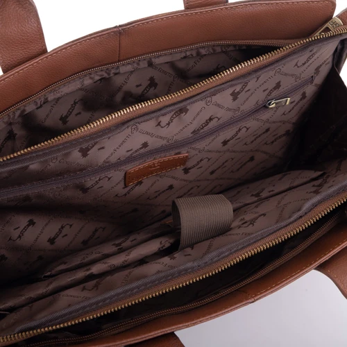 Мужская сумка мессенджер Giorgio Ferretti коричневая (SHIGF2019182-brown): Фактура Матовая, Зернистая