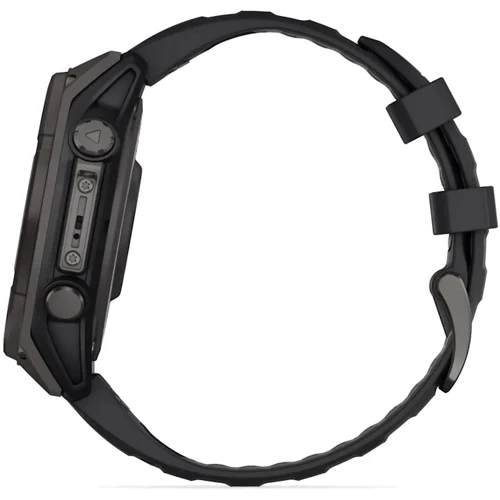 Смарт-часы Garmin Fenix 8 Solar 47mm Sapphire Carbon Grey DLC Titanium with Black/Pebble Grey Silicone Band (010-02906-11) фото 12