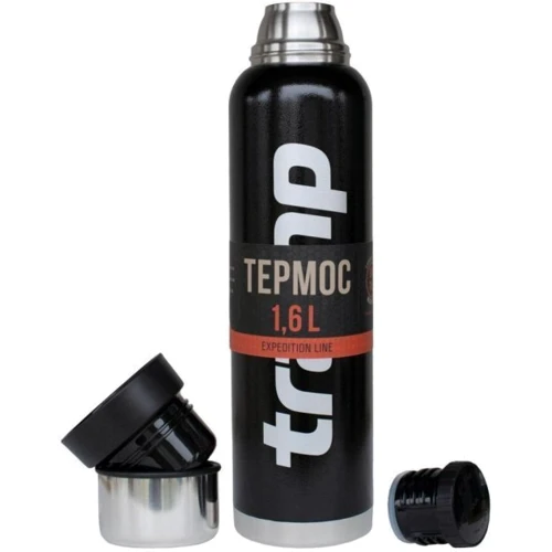 Термос Tramp Expedition Line 1.6 л черный TRC-029-black: Материал колбы Нержавеющая сталь