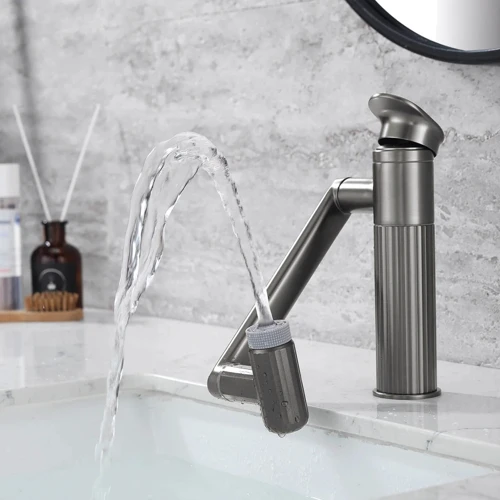 Смеситель для раковины Lefton 360° Rotatable Single-Hole Bathroom Faucet-BF2208 Brushed Nickel: Вид монтажа Врезной