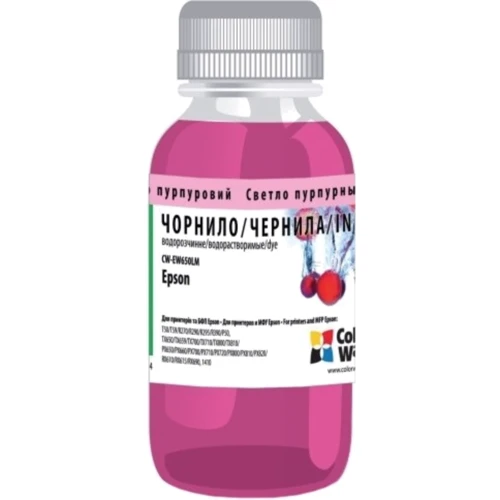 Чернила ColorWay Epson SP R270/290 RX500 TX650 200мл LMag (CW-EW650LM02): Цвет Light Magenta (Светло-пурпурный)