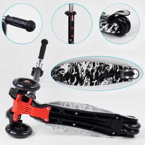 Дитячий самокат Best Scooter Maxi A 25771/779-1512 Чорно-білий: Максимальне допустиме навантаження, кг 60