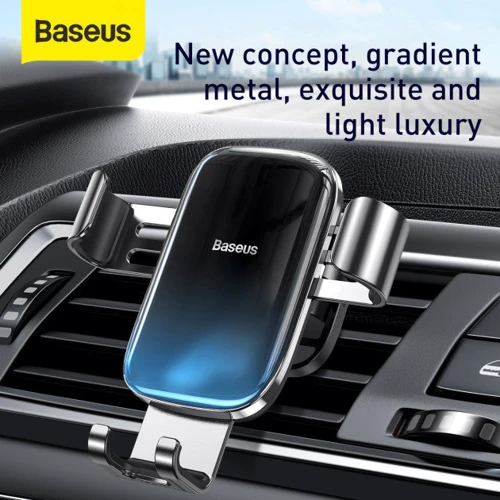 Держатель Baseus Car Holder Air Vent Glaze Gravity Black (SUYL-LG01) фото 6