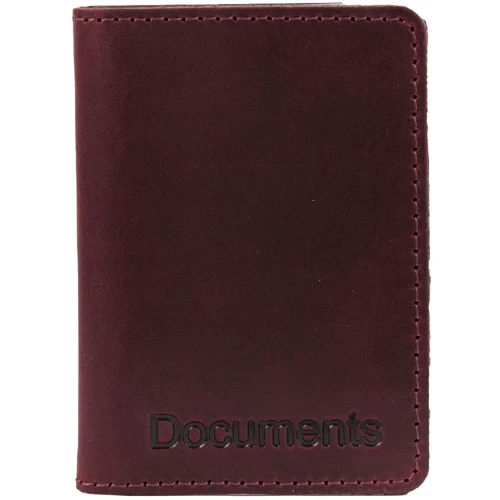 Женская обложка для документов DNK Leather бордовая (DNK-minidoc-fileH-colL): Страна производитель Украина