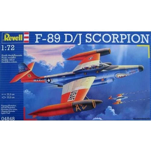 Модель Revell Літак-перехоплювач F-89 D/J Scorpion 1:72 (4848)