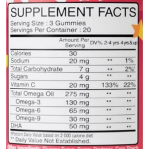 Earth's Creation Smart Kids Omega 3 + DHA Омега жири для дітей та підлітків 60 жувальних цукерок: Тип Омега 3-6-9