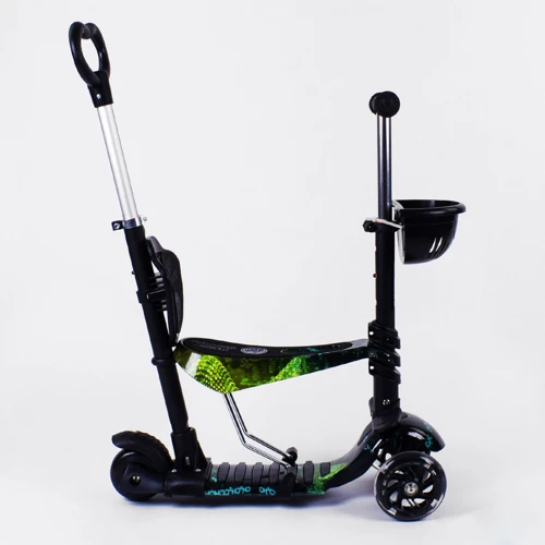 Самокат 5в1 Best Scooter (PU колеса з підсвічуванням) Абстракція Multicolor (91128): Тип коліс литі