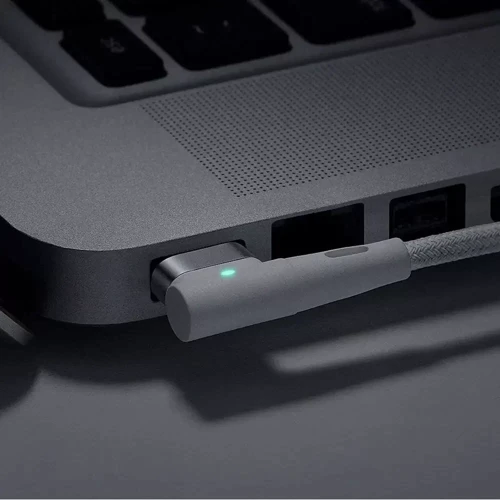 Кабель Baseus Cable USB-C to Laptop MacBook Zinc Magnetic L-shaped Port 60W 2m White (CATXC-W02) фото 5