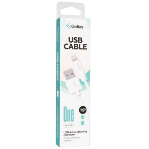 Кабель Gelius USB Cable to Lightning One 1m White (GP-UC117): Довжина 1 м