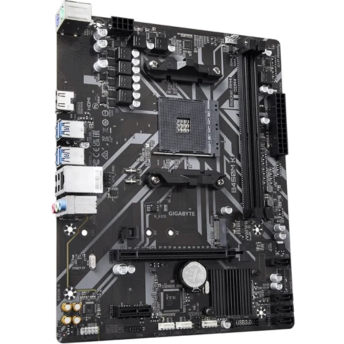 GIGABYTE B450M K: Оперативная память 2xDDR4 3600 до 64 ГБ