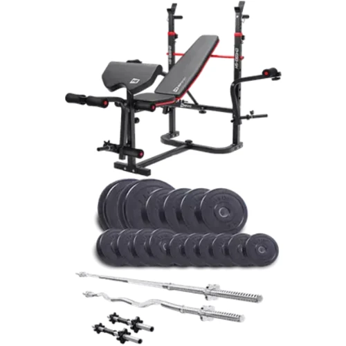 Скамья для жима и пресса Hop-Sport Набор Elitum Titan 75 кг + 1065 PRO