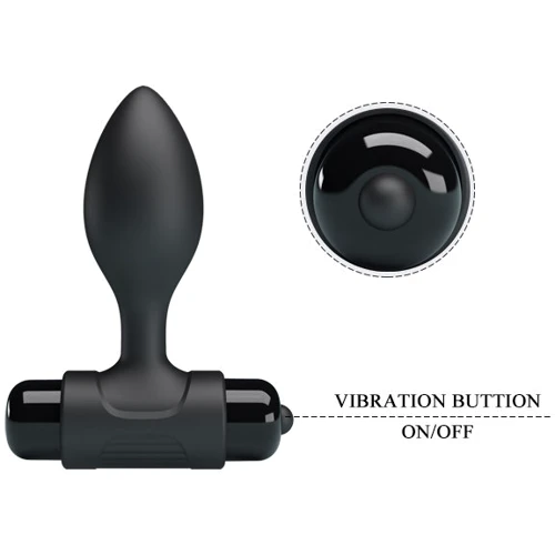 Анальная пробка LYBAILE Pretty Love Vibra Butt Plug Black