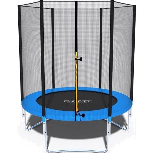 Батут Funfit 6 ft синій із зовнішньою сіткою 183 см