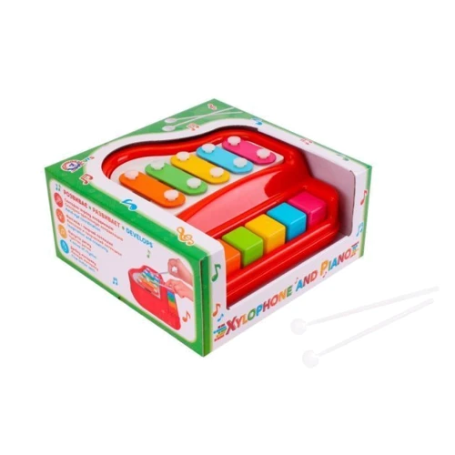 Игрушка Ксилофон-фортепиано ТехноК 8201TXK: Вид ксилофон, металлофон