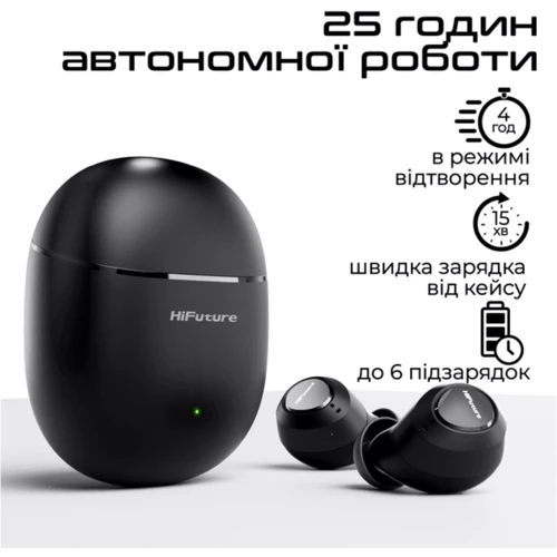 Наушники HiFuture OlymBuds3 Black (olymbuds3.black): Дополнительно Совместимость с Android, Совместимость с Apple, TWS наушники