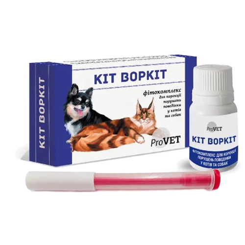 Капли ProVET Кіт Воркіт для котов и собак 20 мл + шприц (успокаивающее средство) (4823082417537) фото 3