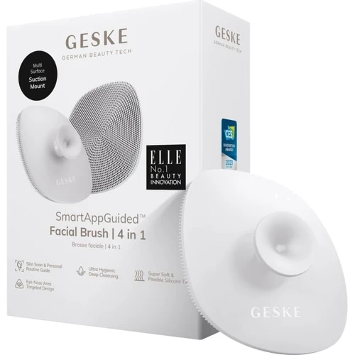 Щітка для обличчя GESKE Facial Brush 4 в 1 White з утримувачем (GK000038WH01)