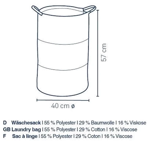Корзина для белья KELA Hedda черно-белый 40х57 см (24453)