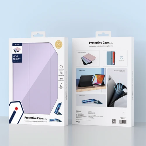 Аксессуар для iPad WIWU Protective Case with Pencil holder Purple for iPad Air (2020-2025) / iPad Pro 11 (2018-2022): Материал полиуретан