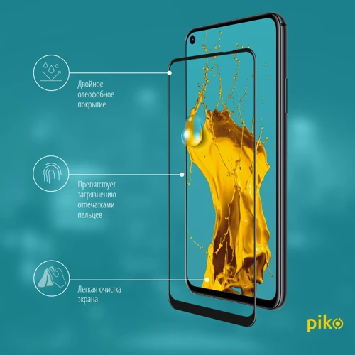 Аксессуар для смартфона Piko Tempered Glass Full Glue Black for Oppo A53: Материал стекло