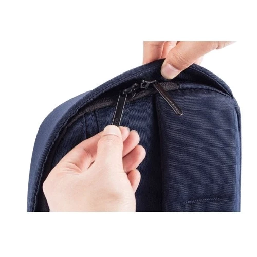 Мужская сумка-слинг антивор XD Design Bobby Sling синяя (P705.785): Застежка Молния
