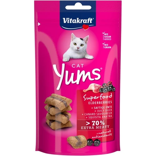 Ласощі для котів Vitakraft Yums з качкою та бузиною 40 г (39810)