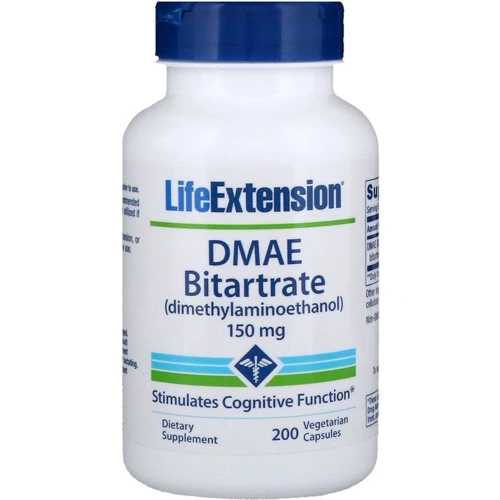Life Extension DMAE Bitartrate 150 mg 200 Veg Caps діметіламіноетанол